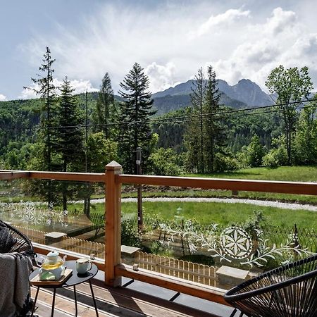 ザコパネ Biala Owca Bed & Breakfast エクステリア 写真 View of the High Tatras from the hotel